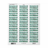 Peacock Feathers Exotic Wild Waterverf Pattern Etiket (Full Sheet)