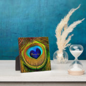 Peacock Feathers Eye of Love met Name Fotoplaat (Insitu)