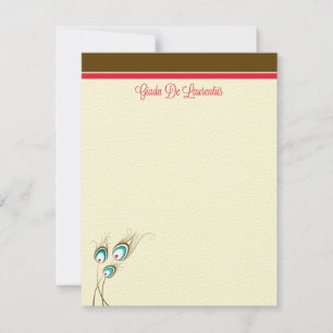 Peacock Feathers Flat (Giada de Laurentiis) Notitiekaartje