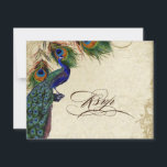 Peacock & Feathers Formal RSVP Response Cream<br><div class="desc">SÉLECTION DU PAPIER : Ceci est montré sur "papier de base", un autre grand choix serait "glace métallique" qui est une surface blanche et brillante perle. Il serait également magnifique sur le lin "Champagne Metallic", feutre ou l'un des autres choix. PALETTE DE COULEUR : crème, bronze, crème bleu royal, vert...</div>