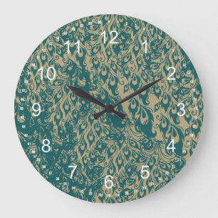 Peacock Feathers Grote Klok