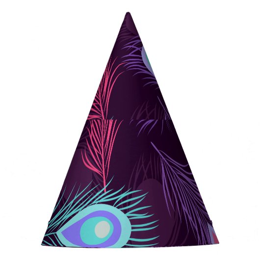 Peacock Feathers: Handgetekende . Feesthoedjes (Voorkant)