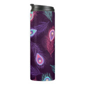 Peacock Feathers: Handgetekende . Thermosbeker (Geroteerd rechts)