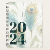 Peacock Feathers Hardcover Spiraal Planner (Voorkant)