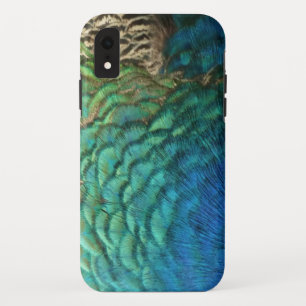 Peacock Feathers I Colorful Abstract Natuur Design iPhone XR Hoesje