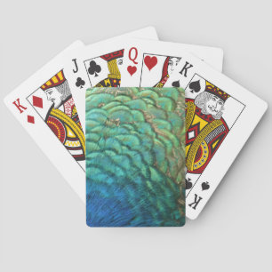 Peacock Feathers I Colorful Abstract Natuur Design Pokerkaarten