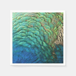 Peacock Feathers I Colorful Abstract Natuur Design Servetten