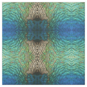 Peacock Feathers I Colorful Abstract Natuur Design Stof