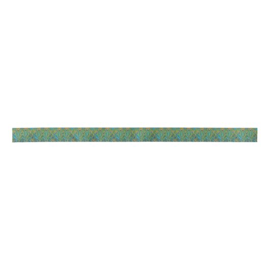 Peacock Feathers in heldere kleuren Lint (Voorkant)