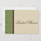 Peacock Feathers Invitation à la douche nuptiale m (Devant)