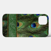 Peacock Feathers iPhone 6 Coque Monogramme (Verso (horizontal))