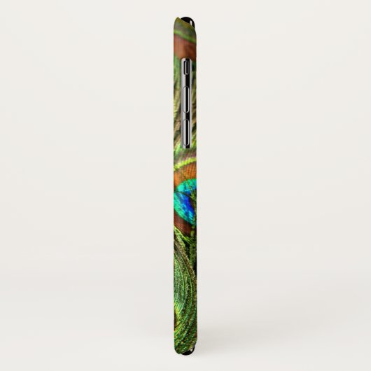 Peacock Feathers iPhone X Coque (Dos/Gauche)