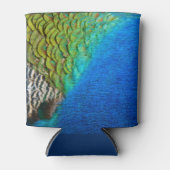 Peacock Feathers IV Kleurrijke Abstracte Natuur Blikjeskoeler (Voorkant)