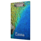 Peacock Feathers IV Kleurrijke Abstracte Natuur Klembord (Links)