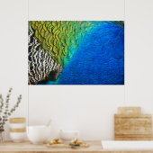 Peacock Feathers IV Kleurrijke Abstracte Natuur Poster (Keuken)
