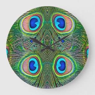 Peacock feathers Kaleidoscoop Grote Klok