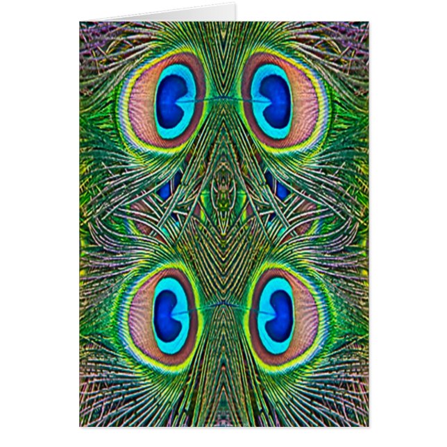 Peacock Feathers Kaleidoscope Print (Voorkant)