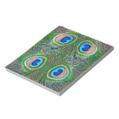 Peacock Feathers Kaleidoscope Print Notitieblok (Gedraaid)