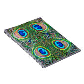Peacock Feathers Kaleidoscope Print Notitieboek (Rechterzijde)