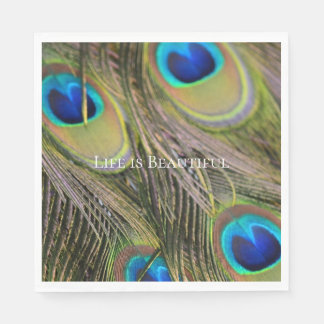 Peacock Feathers Kauai Hawaii Servet