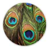 Peacock Feathers Keramische knop (Voorkant)