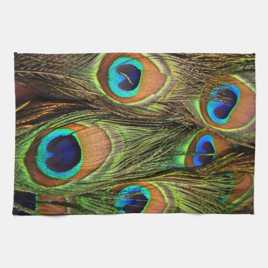Peacock Feathers Kitchen Towel Theedoek (Horizontaal)
