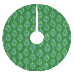 Peacock Feathers, Lime Green over Emerald Green Kerstboom Rok