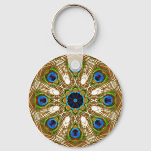 Peacock Feathers Magic Circle Sleutelhanger