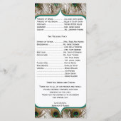 Peacock Feathers met een Dubbel Lijst Programma (Achterkant)