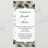 Peacock Feathers met een Dubbel Lijst Programma (Voorkant / Achterkant)