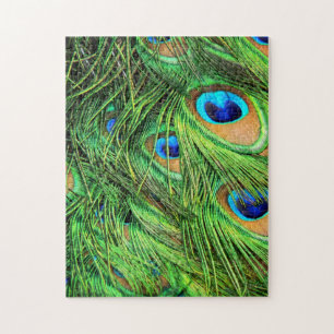 Peacock Feathers Moeilijke puzzel