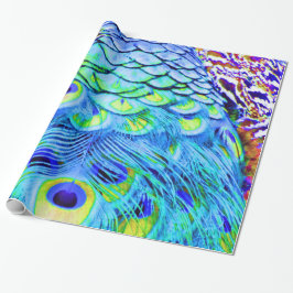 Peacock Feathers Multi Colors Cadeaupapier