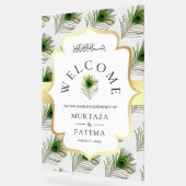 Peacock Feathers Muslim Wedding Welcome (Angle)