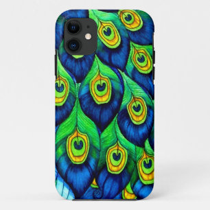 Peacock Feathers-ontwerp iPhone 11 Hoesje