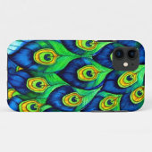 Peacock Feathers-ontwerp Case-Mate iPhone Case (Achterkant (horizontaal))