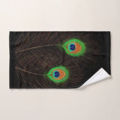 Peacock Feathers op Black Bad Handdoek (Handdoek)