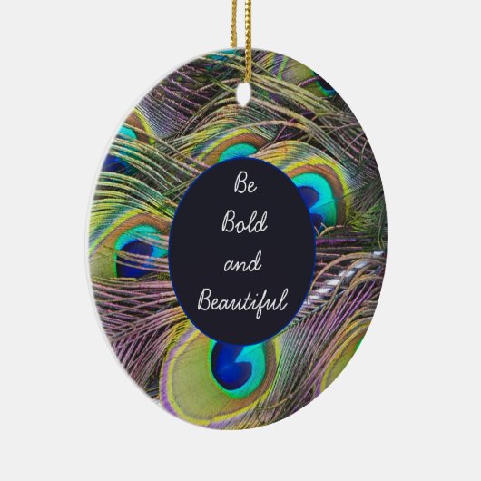 Peacock Feathers Ornament Round (Rechts)