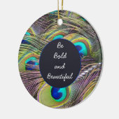 Peacock Feathers Ornament Round (Links)