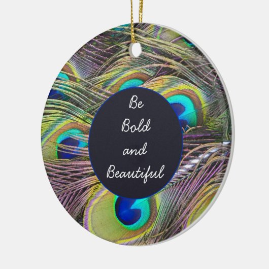 Peacock Feathers Ornament Round (Links)