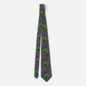 Peacock Feathers Paars Gold Necktie Neck Stropdas (Achterkant)