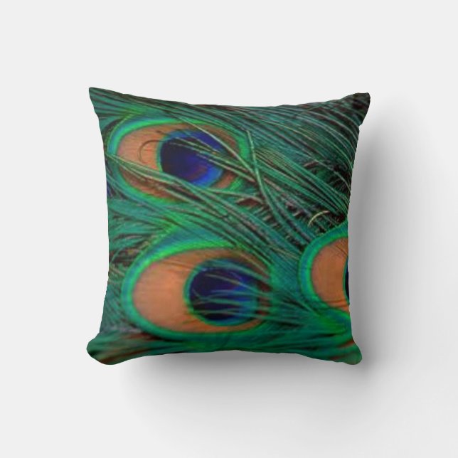 Peacock Feathers Pillow Kussen (Voorkant)