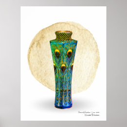 Peacock Feathers Print, Waarde Poster Papier (mat)