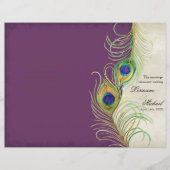 Peacock Feathers - Purple, Programme de mariage (Devant)