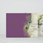 Peacock Feathers - Purple, Programme de mariage (Debout devant)