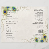 Peacock Feathers - Purple, Programme de mariage (Dos)