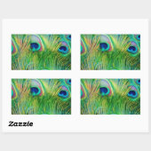 Peacock Feathers Rechthoekige Sticker (Vel)