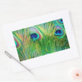 Peacock Feathers Rechthoekige Sticker (Envelop)