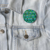 Peacock Feathers Ronde Button 5,7 Cm (In situ)