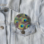 Peacock Feathers Ronde Button 7,6 Cm (In situ)