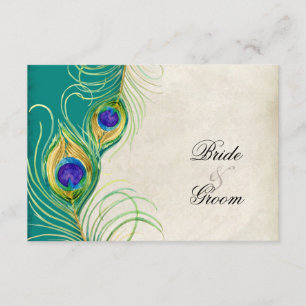 Peacock Feathers RSVP-responskaarten RSVP Kaartje